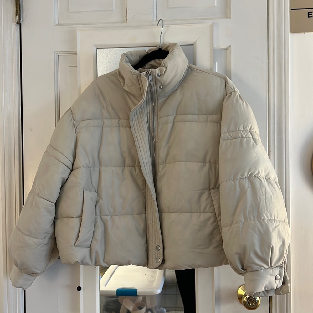 Free People Cream bomber